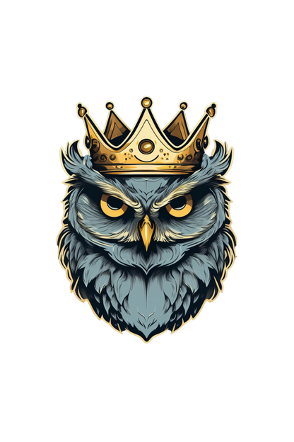 Crowned Owl acid-washed hoodie